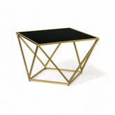 Kraft Bazaar Valerie Coffee Table (S) with Tinted Glass 63x63x45Cm